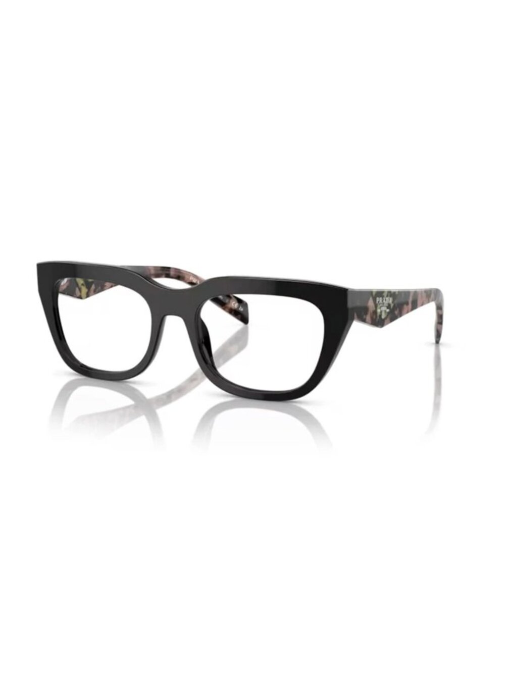Prada PRA06V 13P1O1 52 Black / Havana Pink Eyeglasses Frames 52-19-140 Optical